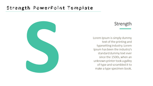 Corporate template with a prominent green letter 