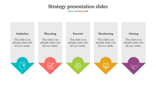 Multinoded Strategy Presentation Slide Template Designs