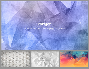Polygon background presentation slides showcasing geometric elegance and texture.