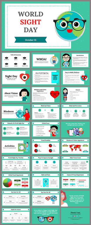 Easy To Customizable World Sight Day PowerPoint Template