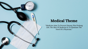 Stethoscope, blood pressure monitor, thermometer, and mask with text, against a light blue background.