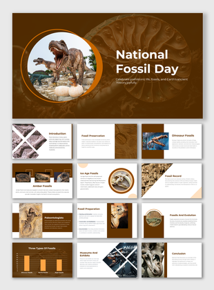 National Fossil Day PowerPoint And Google Slides Templates
