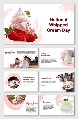 National Whipped Cream Day featuring whipped cream desserts, history, uses, fun facts, and its versatile role in recipes.