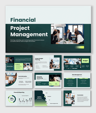 Financial project management template with budgeting, cost tracking, risk management, and reporting for teams and projects