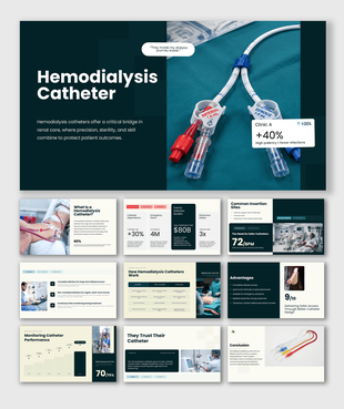 Hemodialysis Catheter presentation covering types, insertion, benefits, monitoring, safety, and care.