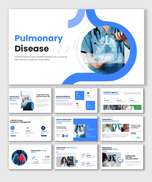 Pulmonary disease presentation covering lung disorders, respiratory conditions, symptoms, and prevention.