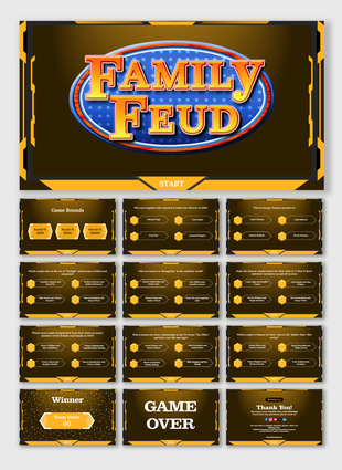 Celebrity Couples Family Feud Game PPT And Google Slides