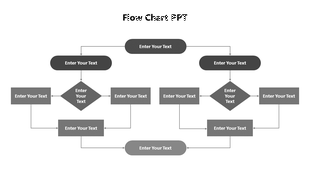 Structured process flowchart with gray elements, decision diamonds, and arrows guiding steps from start to end.