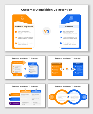 Customer acquisition vs retention infographic comparing strategies for attracting new customers and keeping existing ones.