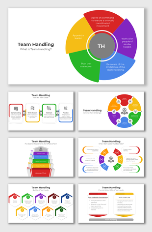 Team handling infographic depicting steps for managing a team, including leadership, planning, and collaborative effort.