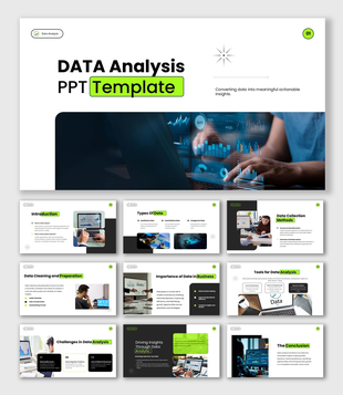 The best data analysis PowerPoint template with graphs, data dashboards, and insight-driven strategy slides.
