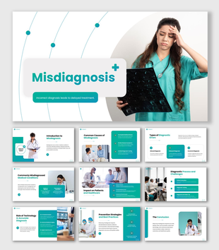 Misdiagnosis presentation with worried doctor, medical scan, diagnostic errors, causes, prevention, and patient safety.