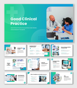Good Clinical Practice covering trial protocols, informed consent, safety, ethics, compliance, and data management.