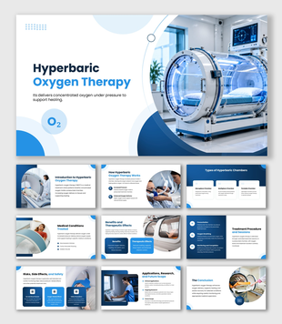 Hyperbaric Oxygen Therapy shows a pressurized chamber delivering concentrated oxygen for healing and recovery.