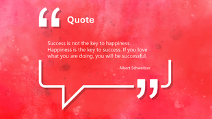 Inspirational quote on a red watercolor background with large white quotation marks framing the text.