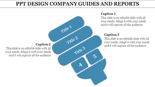 A PowerPoint slide with five sections, each containing titles and space for content, with a lightbulb design.