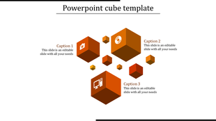 Blue cube infographic featuring icons for camera, target, and computer on larger cubes, with smaller cubes scattered around.