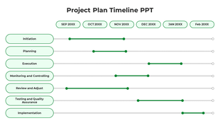 Business timeline with key years 2014 to 2019, including purple circular icons and rectangular caption boxes.