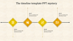 Innovative Best Timeline PowerPoint In Yellow Color