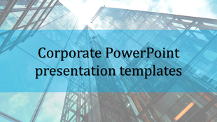 A professional blue overlay on a high rise glass building background, showcasing a modern and corporate look.