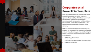 A PowerPoint slide highlighting a creative portfolio with visuals and text.