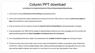 Column style slide with a list of bullet points on the history, set against a white background.