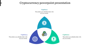 Triangular cryptocurrency diagram with three labeled sections containing Bitcoin, Ethereum, and dollar coin symbols.