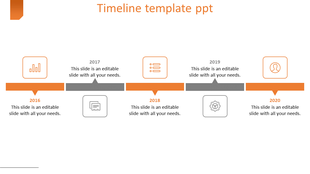 Simple Timeline Template PPT PowerPoint For Presentation