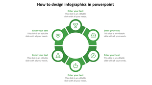 Green circular infographic with six segments, each containing a white icon representing different business concepts.