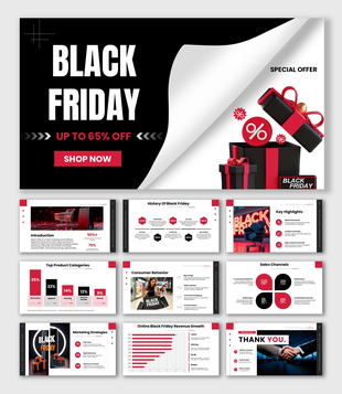 Black friday template with creative pink and black circular design, highlighting a special discount offer.