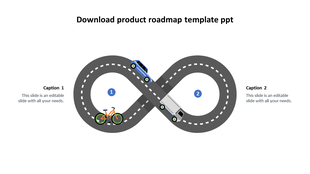 Download product roadmap template ppt design
