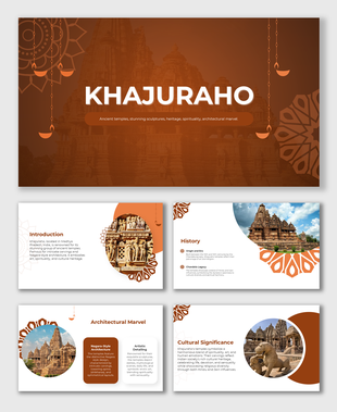 Slides on Khajuraho featuring temples, history, architecture, cultural significance, and stunning heritage visuals.