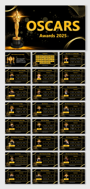 Oscars 2025 honors top films with awards for Best Picture, Acting, Directing, Cinematography, and Screenplay.