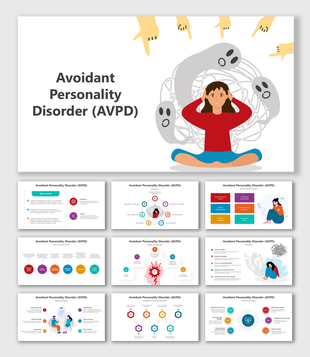 AVPD includes fear of rejection, social avoidance, low self-esteem, emotional withdrawal, and sensitivity to criticism.