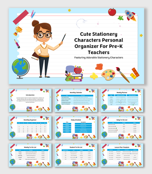Planner includes monthly calendar, weekly schedule, daily tasks, lesson plans, and student to-do lists for teachers.