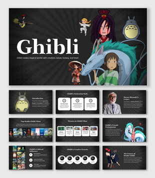 Ghibli blends hand-drawn art, strong female leads, fantasy worlds, cultural depth, and timeless storytelling.