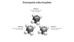 Three gray cubes with white connectors forming a triangular shape, highlighted by simple icons on a white background.