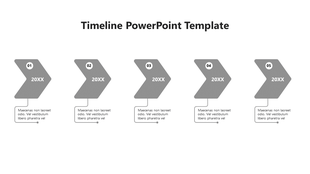 Linear process flow with four orange arrows labeled 01 to 04, each containing white icons on a gray backdrop.