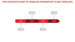 Timeline PowerPoint Slide Template for Clear Milestones