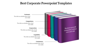 Five Noded Best Corporate PowerPoint Templates Design
