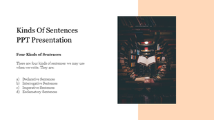 Creative Kinds of Sentences PPT Presentation Template