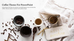 Overhead view of coffee cups, scattered beans, a spoon, a pouch, and a soft beige fabric on a white surface.