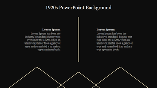 Dark background with two white text sections divided by a vertical line and beige geometric patterns below.