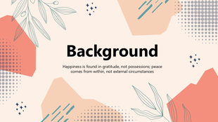 Backgrounds with pastel shapes, dots, leaf sketches, abstract graphics, text holders, and creative slide design.