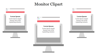 Graphic of three monitors showing empty browser windows with Lorem Ipsum text on each in a white backdrop.