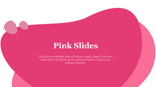 Pink-themed slide design featuring overlapping rounded shapes for a creative background.