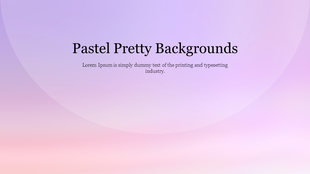 Slide with a gradient pastel background featuring soft shades of purple and pink.