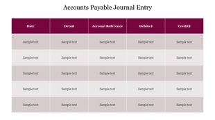 Accounts Payable Journal Entry PowerPoint Template