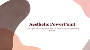 Modern aesthetic slide featuring soft abstract shape in earthy tones framing a centered title and subtitle on a clean layout.