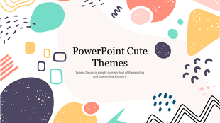 Cute themed slide design with scattered hand-drawn shapes and soft colors, highlighting a centered title in black font.
